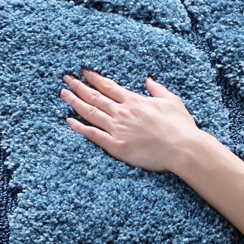 Safavieh Naples Shag Area Rug, Synthetic, Light Blue, 121 x 182 x 2.54 cm
