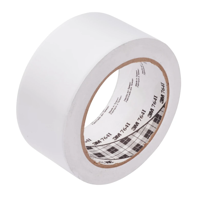 3M 764i General Purpose Vinyl Tape, 50 mm x 33 m, White, Pack of 24