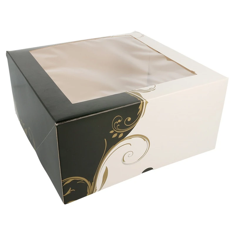Garcia de Pou Cake Window in Box, Cardboard, White, 24 x 24 x 12 cm