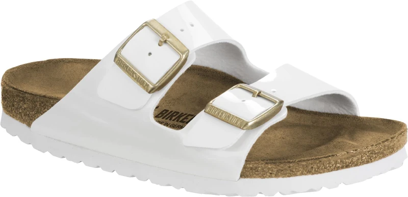 Birkenstock Arizona, Unisex Adults’ Sandals, White (White Patent/White), 9 UK (43 EU)