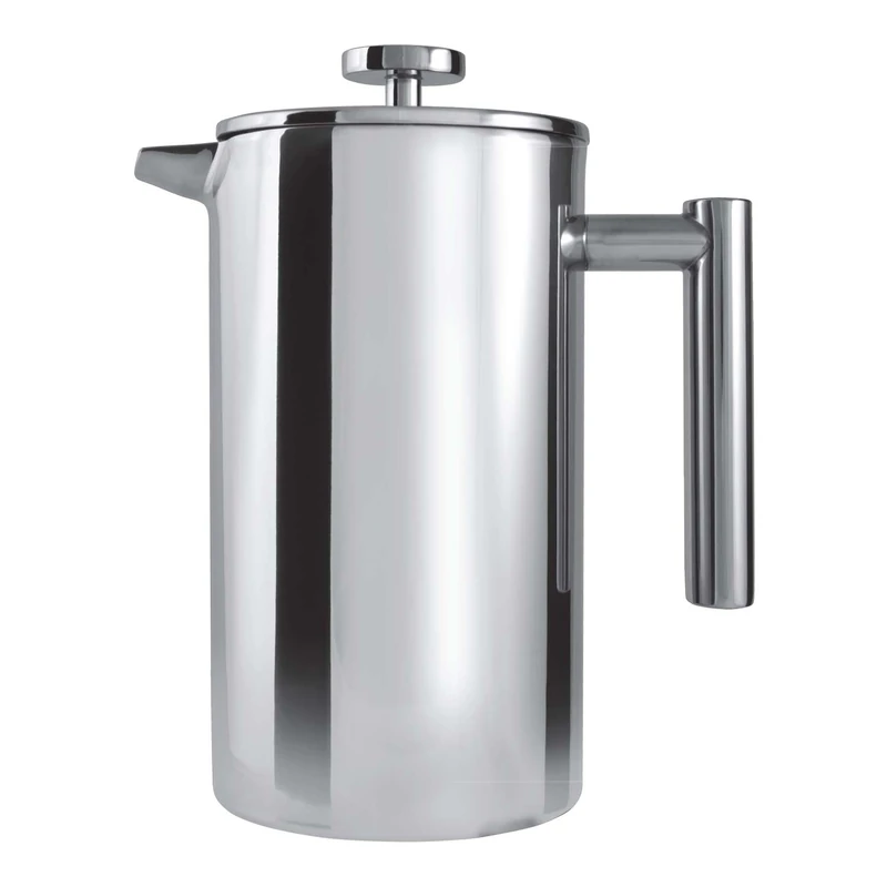 Grunwerg Double-Wall Straight Sided Cafetiere, 8 Cup - Image 1