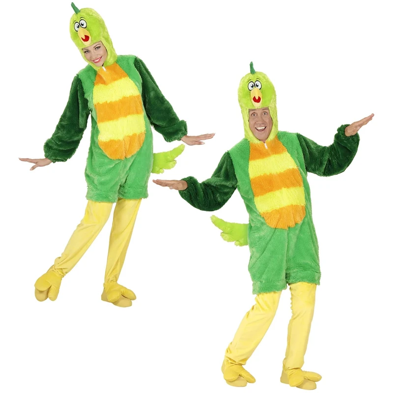 Widmann 97162 Bird Adult Costume, Green, X-Large