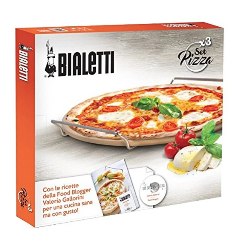 Bialetti 0PZ07327 Pizza Stone Blade and Cutters, Steel, Silver