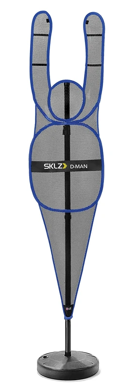 SKLZ D-Man Basketball Training Aide - Defensive Mannequin, Adjustable Height, Portable & Lightweight, Blue, 6.5 ft-8 ft
