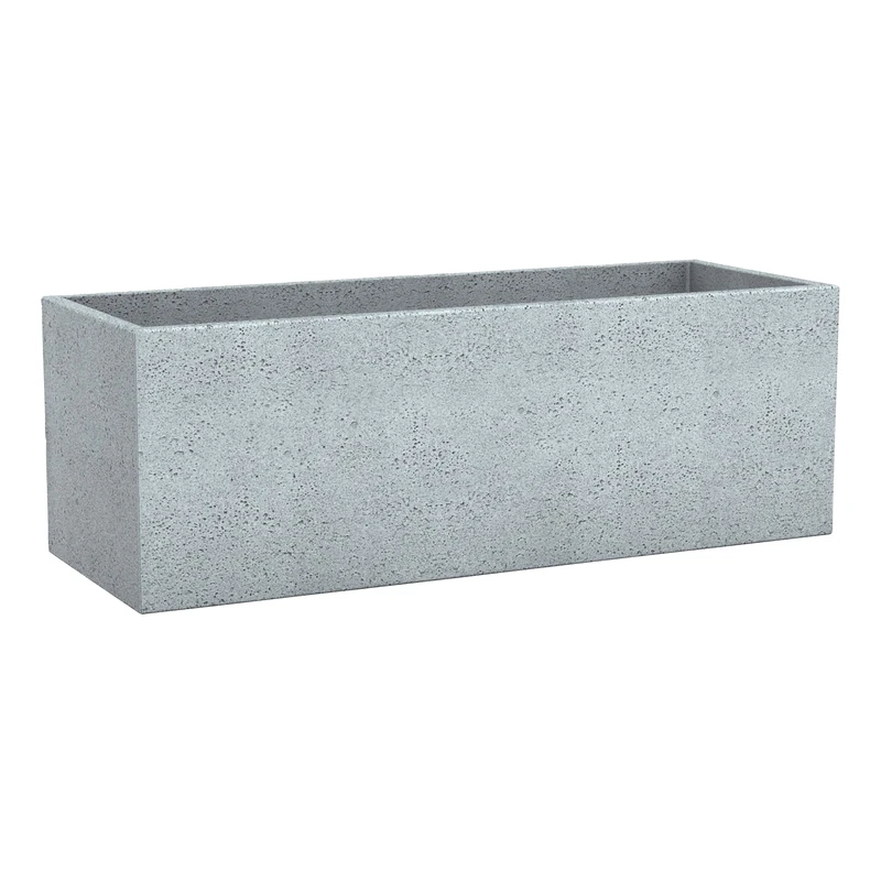 Scheurich C-Cube Long Plastic Planter, Stony Grey, 80 cm Long, 29 cm Wide, 27 cm High, 38 Litres Vol.