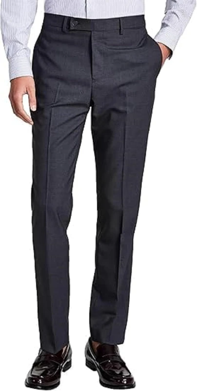 Calvin Klein Men's Slim Fit Dress Pant, Grey, 30W x 32L