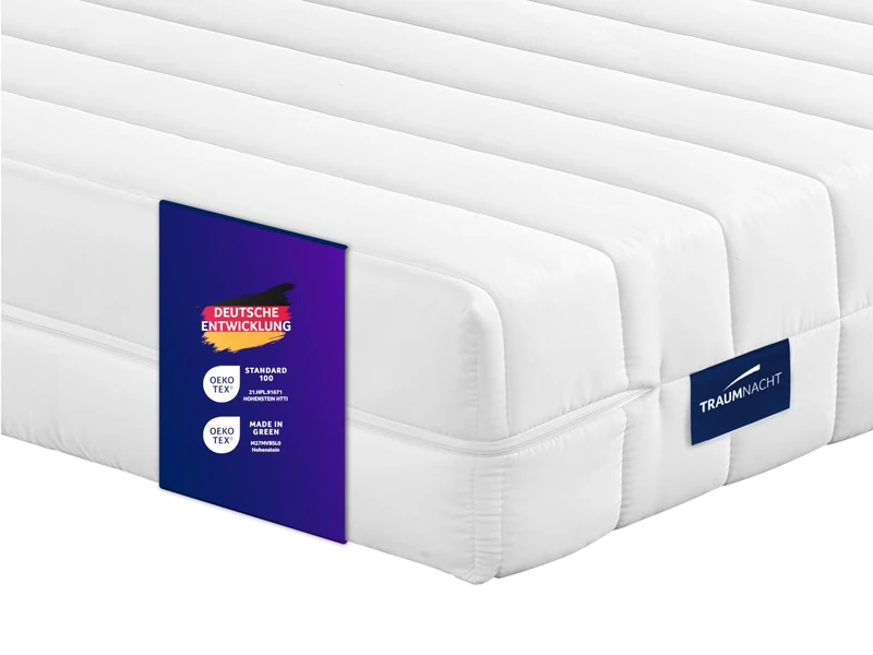 Traumnacht Easy Comfort Rollmatratze Härtegrad 2 (H2), 100 x 200 cm, weiß