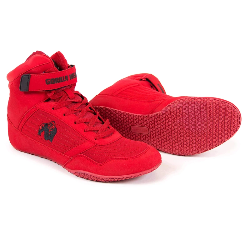 Gorilla Wear High Tops,Red Black,2 UK