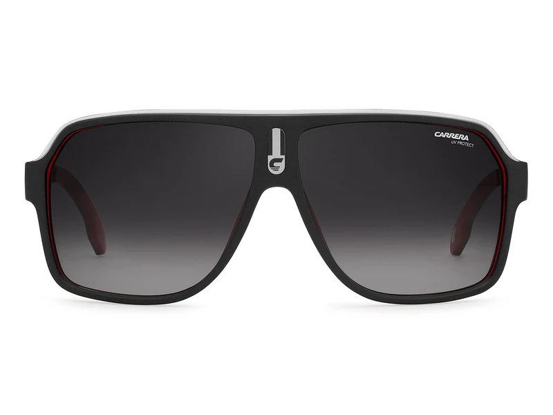 Carrera 1001/S Matte Black Red/Grey Shaded 62/11/140 unisex Sunglasses