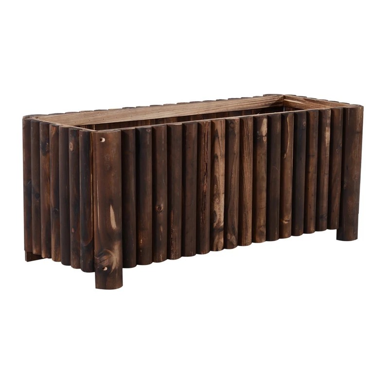 Outsunny Wooden Raised Flower Bed - 100x40x40cm Garden Planter