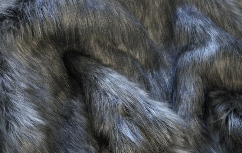 Super Luxury Faux Fur Fabric Material - Himalayan Stone Brown, 1Mtr 150cm x 100cm