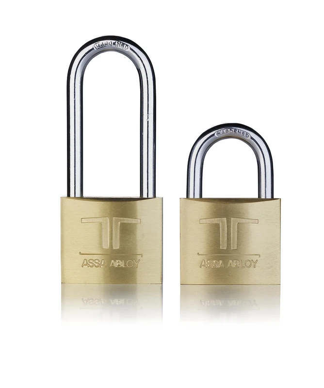 Tesa cl55tx80lt Brass Padlock, Bow with Brass-Plated Steel Cylinder TX80, Gold
