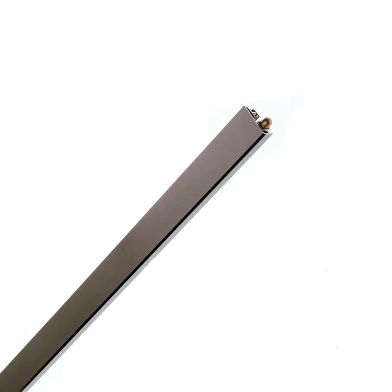 Amig - Automatic Screw-on weatherstrip - Rubber Closure - Stainless Steel Inner Mechanism and Brass Stop - Self-Leveling - Can be Cut to Size - 1 m - Bronze - Aluminium