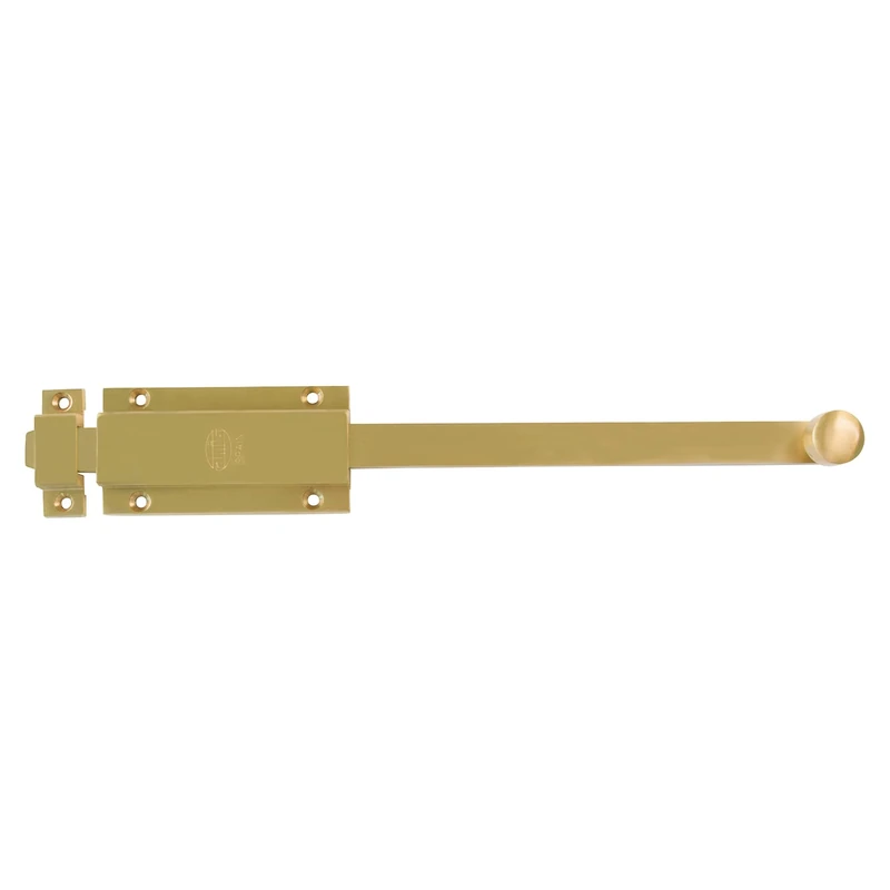 Amig - Overlap Pin for Doors Mod.3700 | Gold Security Latch for Horizontal or Vertical | Brass with Matte Finish | Measurements: 500 x 48 mm | Includes Screws