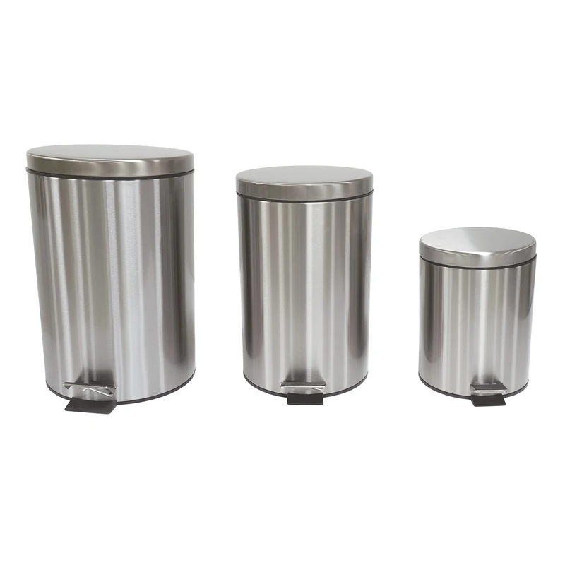 Amig - 20L Stainless Steel Pedal Bin | Anti-Fingerprint Finish | Removable Plastic Inner | Indoor & Outdoor Use | Elegant Minimalist Design | Kitchen & Garden Use, Silver