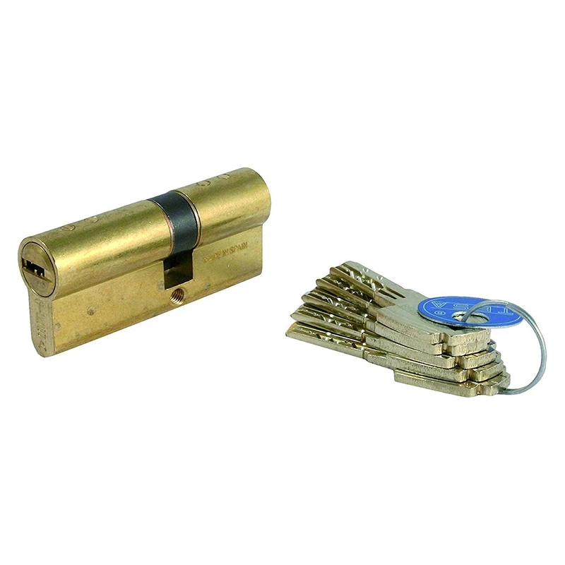 Tesa Assa Abloy T8553545L Security Cylinder, T80, Long Lug, Wrench, Brass, 35 x 45 mm