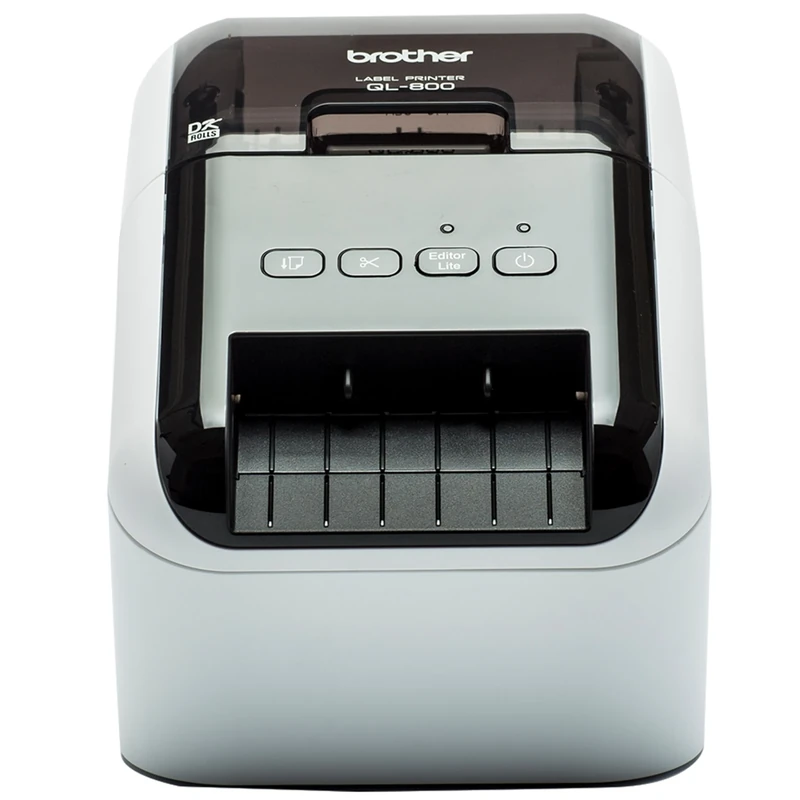 Brother QL-800 Label Printer, Address Labeller, PC Connected, Desktop, Red & Black Printing