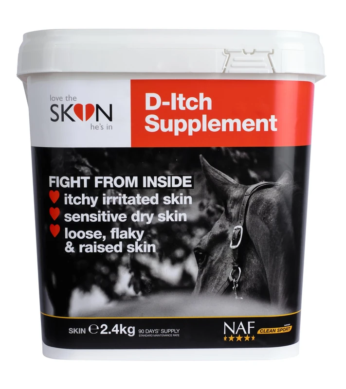 NAF Love the Skin He’s In D-Itch Supplement 2.4kg – Skin & Immune Support for Itchy Horses – With MSM, Herbal Extracts & Antioxidants – Aids Seasonal Skin Resilience