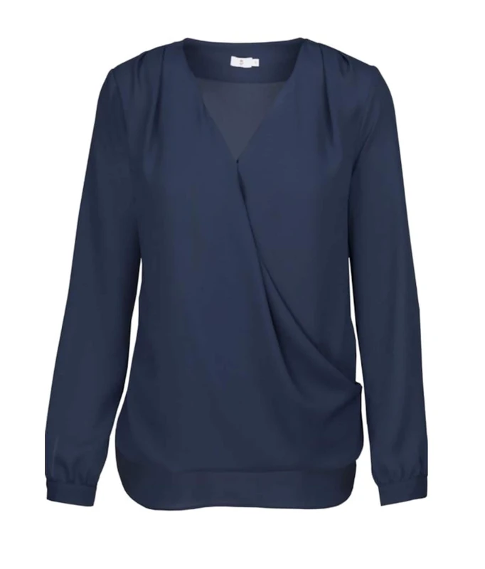 Seidensticker Women's Fashion-Bluse 1/1-Lang Blouse, Blue (blue 19), 10 (Manufacturer size: 38) - Image 1