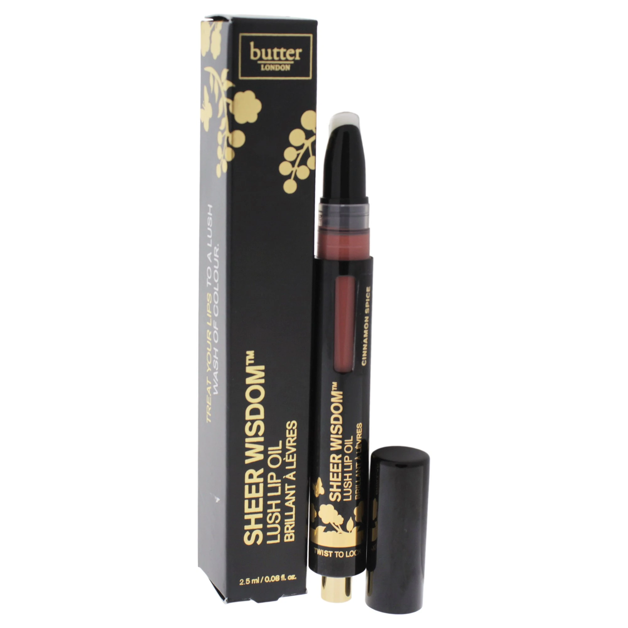butter LONDON Sheer Wisdom Lip Oil Cinnamon Spice 2.5 ml,32366