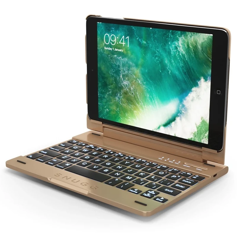 The Snugg B01MTLQZNM Keyboard Case for Apple iPad Mini - Gold