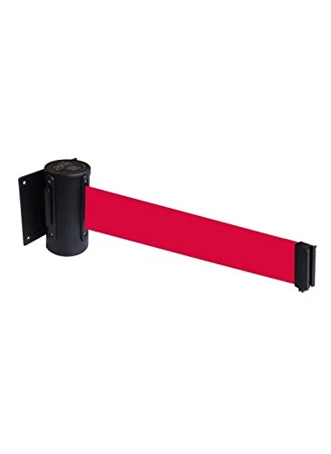 Caledonia Signs 59020 Retractable Wall Mounted Barrier, Red