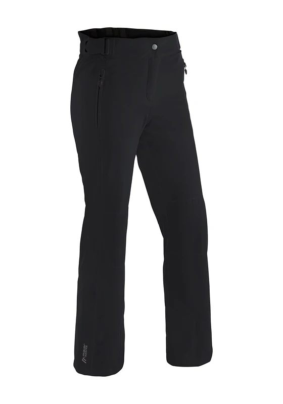 maier sports Vroni Slim, Close-fitting women's ski pants, Waterproof snow pants, Stretch material and adjustable waistband, PFC-free, MTHERM padding & mTEX weatherproofing Black - Image 1