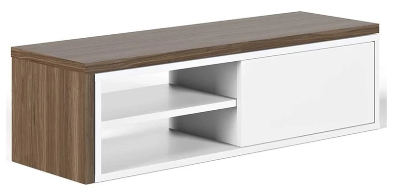 TemaHome Move TV Table, Walnut and White, 110 x 35.4 x 32 cm