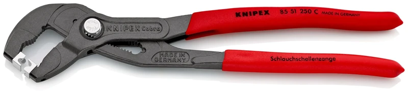 KNIPEX Hose Clamp Pliers for Click Clamps Self-Service Card with Non-Slip Plastic Coating 250 mm, 85 51 250 C SB