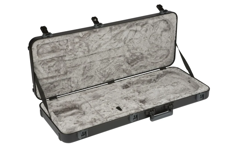 Fender Deluxe Electric Guitar Molded Case, Stratocaster/Telecaster, Black
