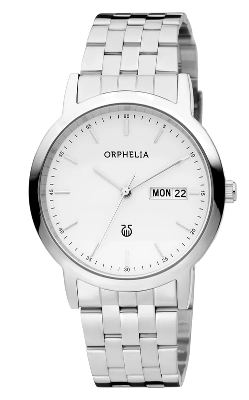 Orphelia Momento Men's Quartz Watch with White Dial Analogue Display and Silver Stainless Steel Bracelet 62603