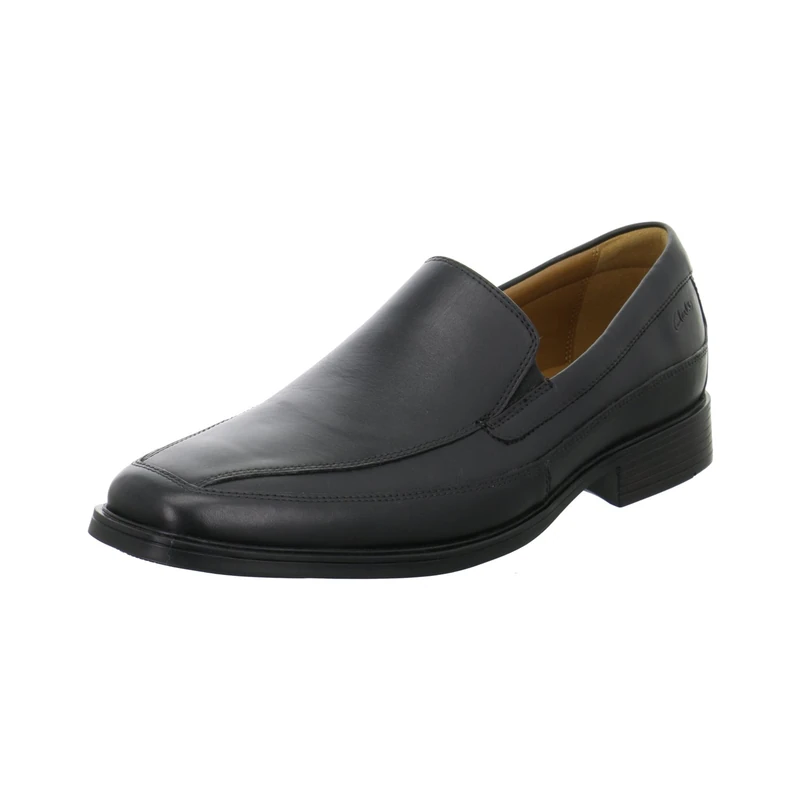 Clarks Men's Tilden Free Loafer, Black Leather, 9.5 UK Wide 44 EU
