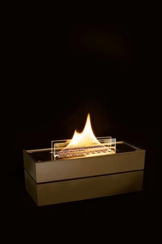 Tenderflame TE180 Stainless Steel Stove Insert, Ethanol Gel Powered, 1100ml Tank, 3 Hours Burn Time, Odourless, Smokeless Fire, Patented Wick for Instant Fire Extinguishing