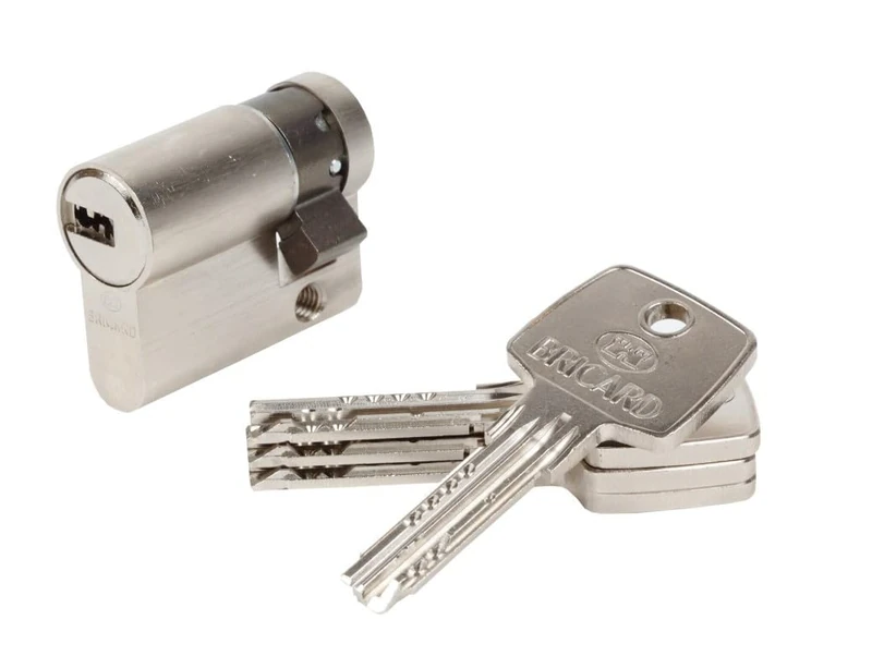 Bricard 15721 Astral Lock Cylinder Half Length 40 mm Nickel-Plated