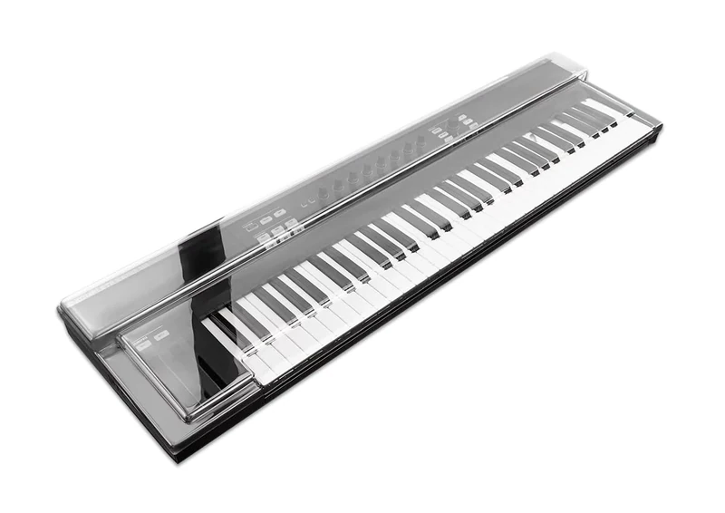 Decksaver Cover for Native Instruments Komplete Kontrol S61 - Super-Durable Polycarbonate Protective lid in Smoked Clear Colour, Made in The UK