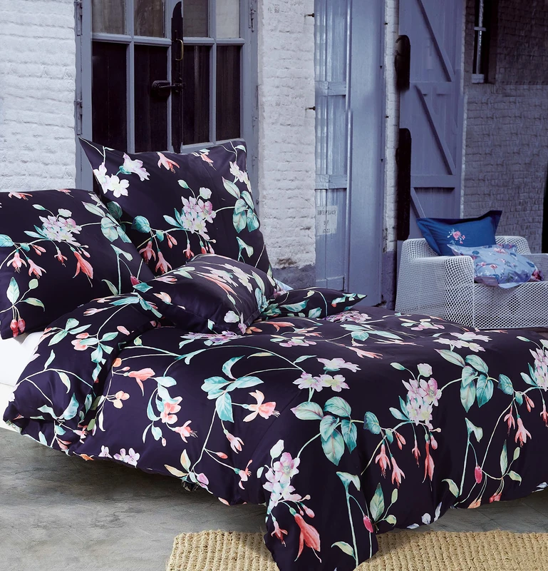 Star Tent Fiona Cotton Bed Linen, Cotton, blue, 200 x 135 cm