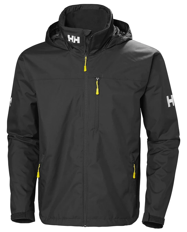 Helly Hansen Men's Crew Hooded Jacket, Black, XL