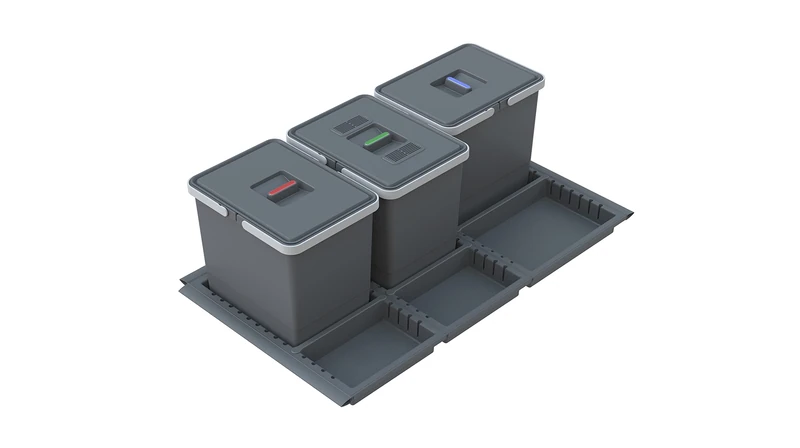 ELLETIPI Metropolis ptc28 09050 5 F C10 PPV Waste from Drawer, Grey, 81 x 46 x 28 cm