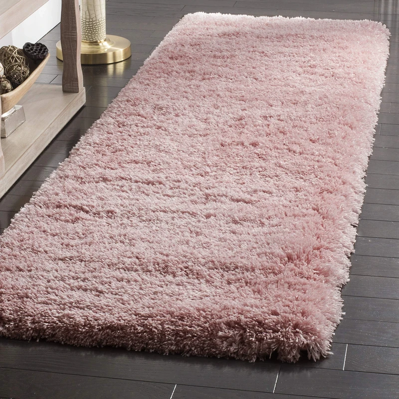 Safavieh Shag Rug for Living Room, Dining Room, Bedroom - Polar Shag Collection, Short Pile, in Light Pink, 69 X 244 cm