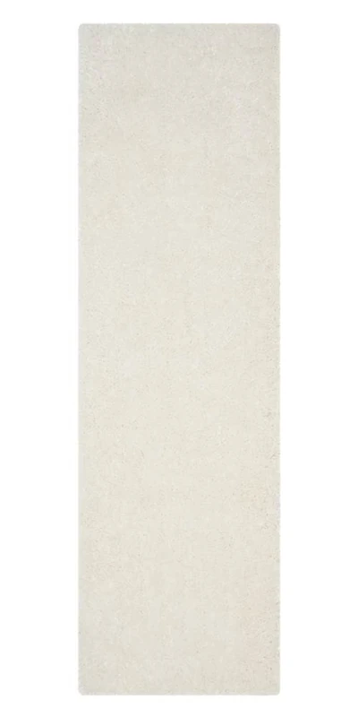Safavieh Shag Rug for Living Room, Dining Room, Bedroom - Luxe Shag Collection, High Pile, in Ivory, 69 X 183 cm