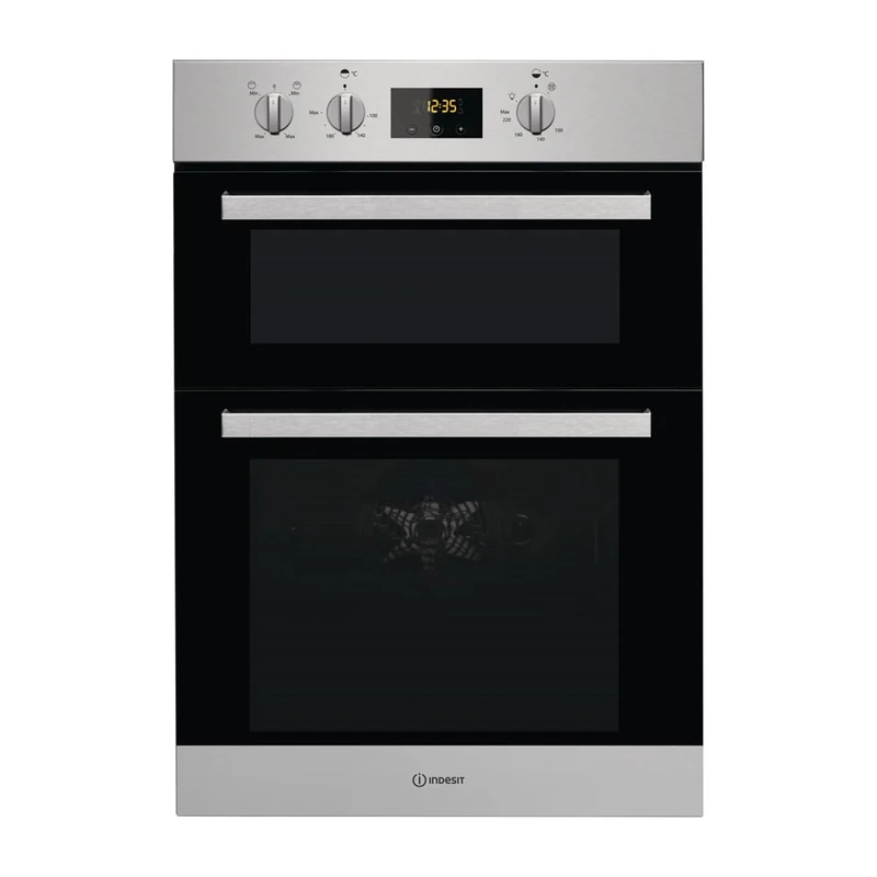 Indesit Aria Electric Built In Double Oven - Stainless Steel