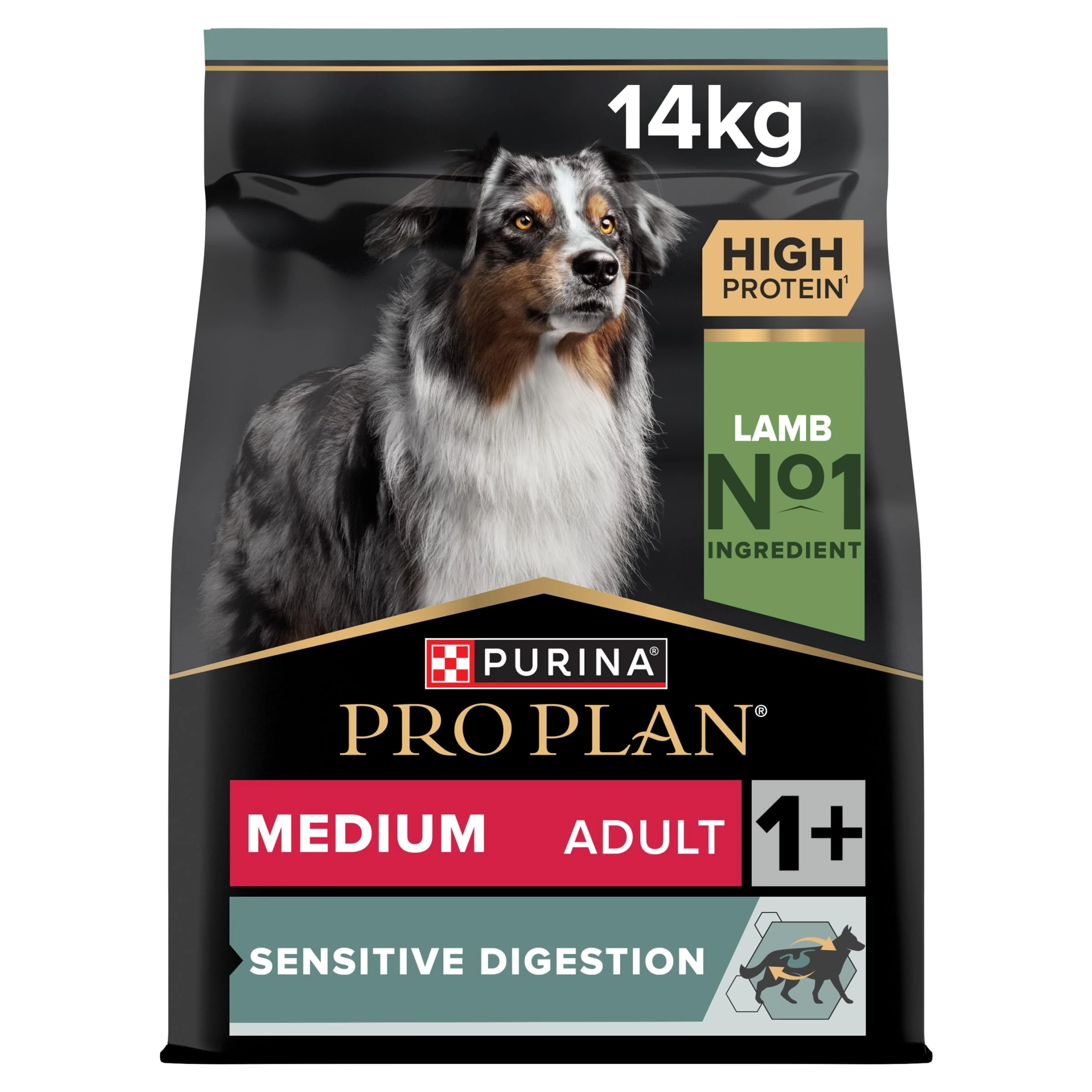 PRO PLAN® Medium Adult Sensitive Digestion Dry Dog Food with Lamb 14kg