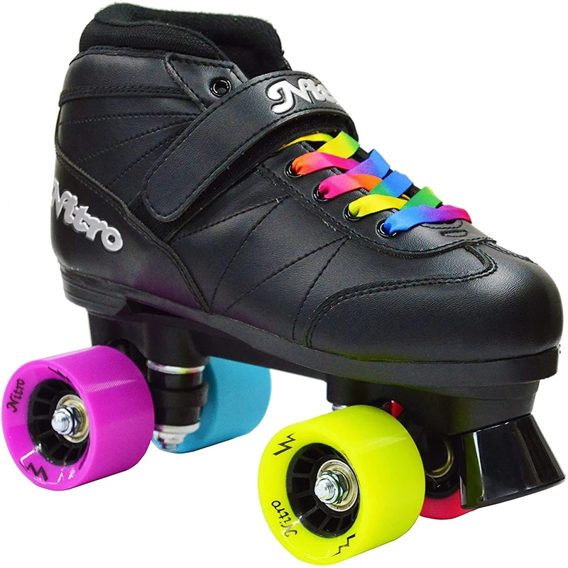 Epic Skates Men's Super Nitro Rainbow, Size 5, Black/Rainbow