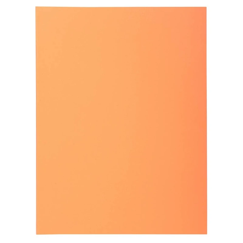 Exacompta - Ref 332007E - Super 210 2-Flap Folders - 240 x 320mm in Size, Suitable for Holding A4 Documents, 210gsm Card, 2 Internal Flaps - Orange (Pack of 50)