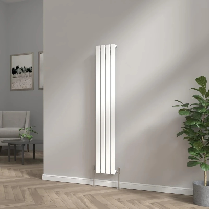 NRG 1600 x 272mm Bathroom Vertical Radiator Gloss White Single Flat Panel Tall Upright Central Heating Rad