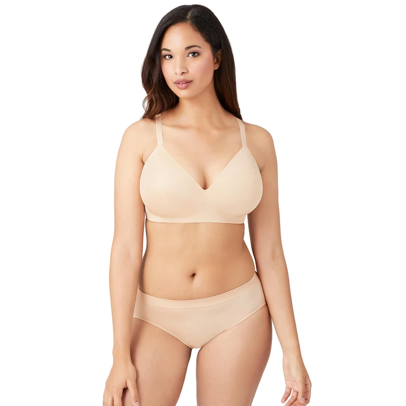 Wacoal Women's Ultimate Side Smoother Wire Free Bra, Opaque, Sand, 38B