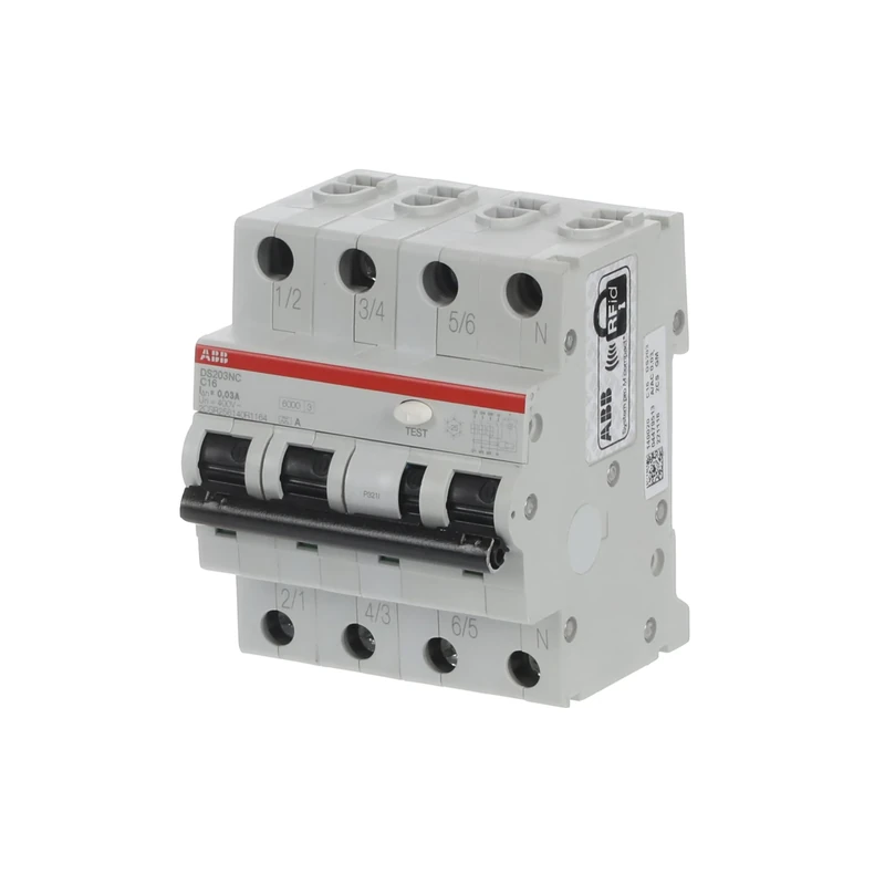 ABB DS203NCC16A30 16A Residual Current Circuit Breaker, 16 Amp Current (2CSR256140R1164)