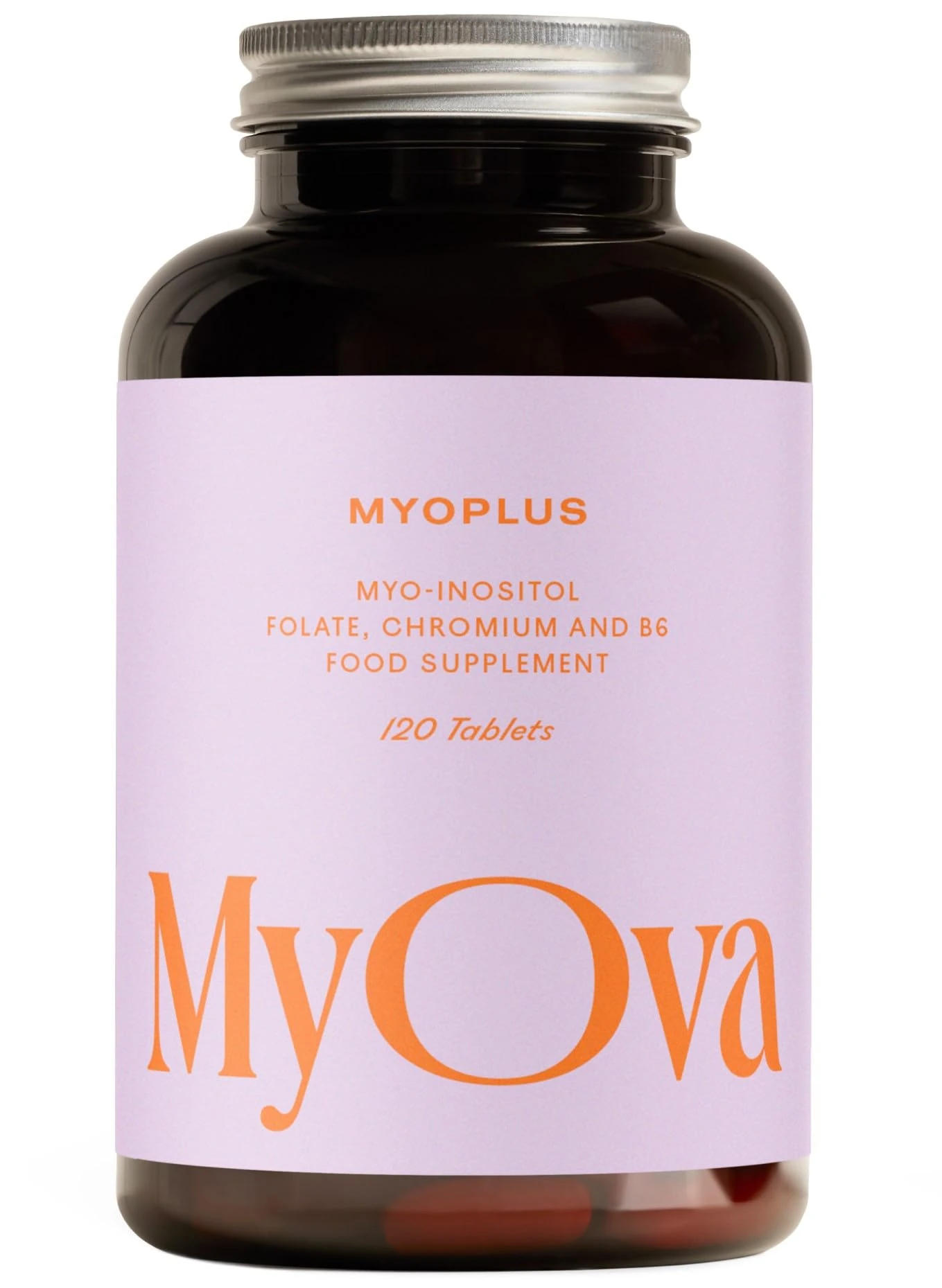 6 Pack of Myoplus - Myo-inositol Combination PCOS Support Supplement - 4000mg Myo-Inositol + 200ug Folate + 100ug Chromium Daily Intake - 180 Days Supply, 720 Vegan Tablets - Made in The UK by MyOva