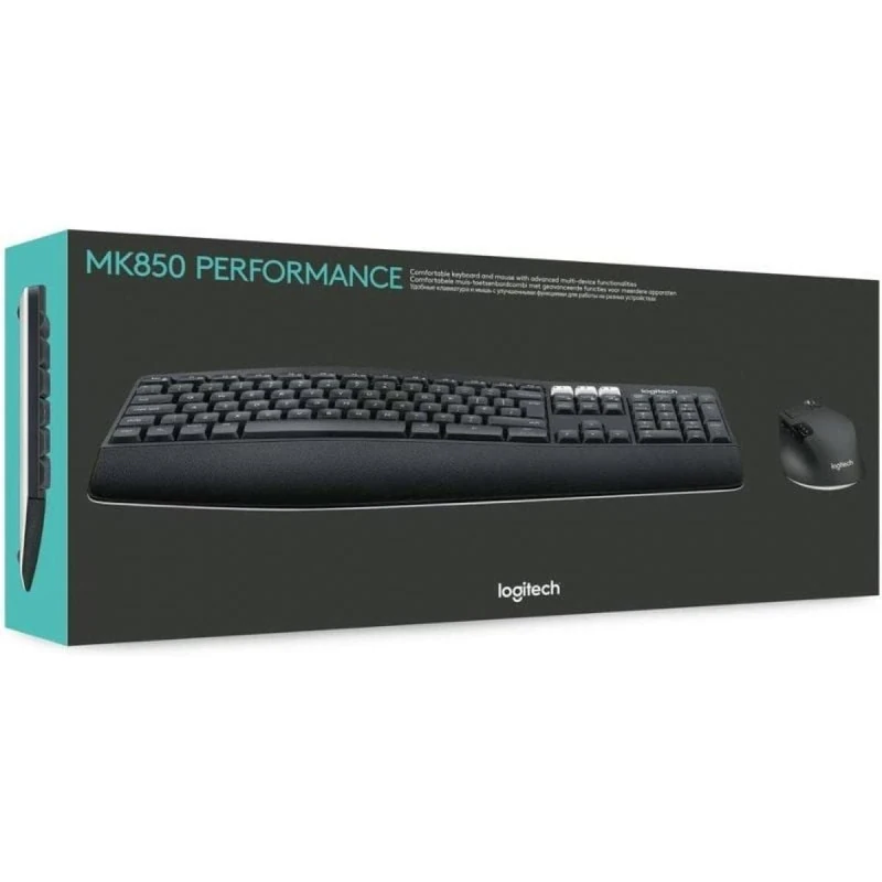 Logitech "Spanish QWERTY Layout Performance USB Bluetooth Wireless Keyboard and Mouse Kit