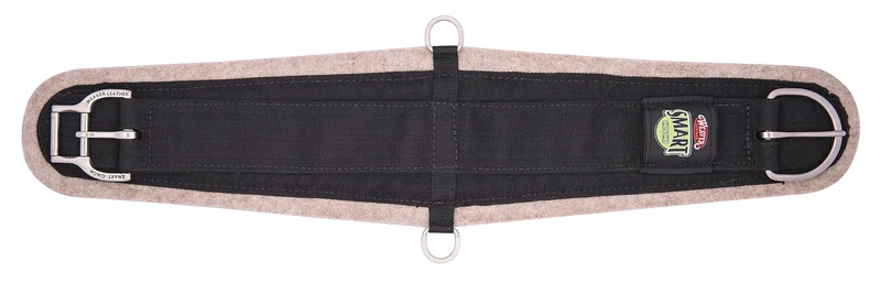 Weaver Leather Wool Blend Felt Lined Roper Smart Cinch, Black, 36"